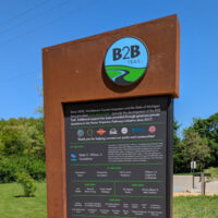 Detroit Metal Elements Border to Border Trail Signage